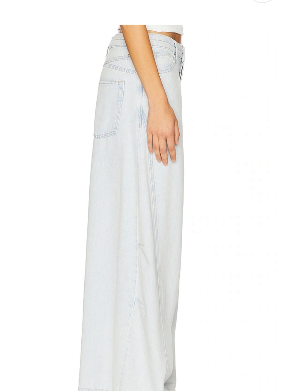 Free People We The Free Westward Demi Jeans in Fade Into You wide leg barrel - Picture 3 of 7